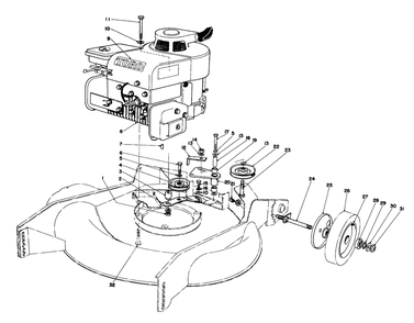 Engine Assembly Diagram and Parts List for 23177 7000001 - 7999999 Toro Lawn Mower