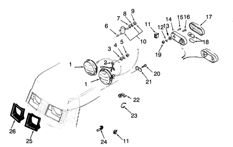 Electrical System Diagram and Parts List for 73380 3900001 - 3999999 Toro Lawn Tractor