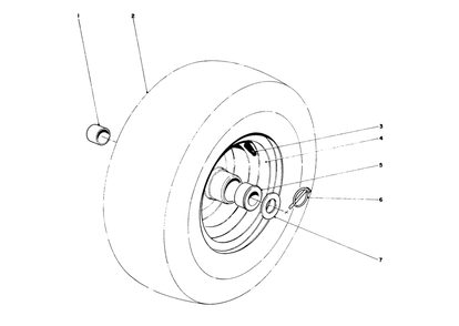 Wheel Assembly Diagram and Parts List for 38150 9000001 - 9999999 Toro Snow Blower