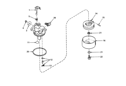 Carburetor No. 631831 Diagram and Parts List for 20456 6000001 - 6999999 Toro Lawn Mower