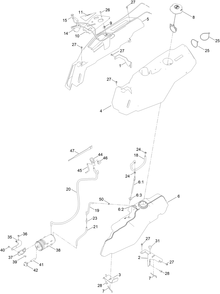 Fuel Pod And Body Styling Assembly Diagram and Parts List for 75743 414400000 - 999999999 Toro Lawn Tractor