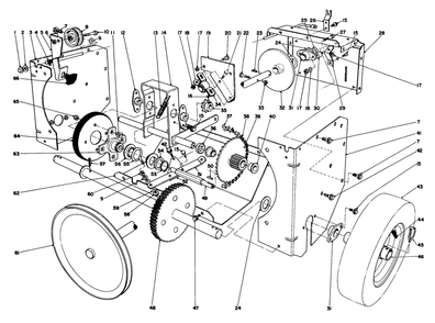 Traction Assembly Diagram and Parts List for 38040 7000001 - 7999999 Toro Snow Blower