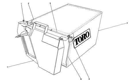 Grass Bag Assembly No. 11-0189 Diagram and Parts List for 20213 1000001 - 1999999 Toro Lawn Mower