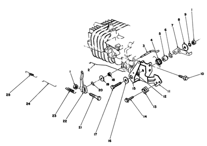 Governor Assembly Diagram and Parts List for 20581 5000001 - 5999999 Toro Lawn Mower
