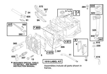 Engine Briggs & Stratton Model 12h802-0658-01 Diagram and Parts List for 20479 7900001 - 7999999 Toro Lawn Mower