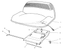 Seat Assembly Diagram and Parts List for 70081 7900001-7999999 - 1997 Toro Lawn Tractor