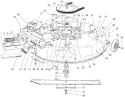 Mower Assembly - Recycler Diagram and Parts List for 70089 220000001-220999999 - 2002 Toro Lawn Tractor