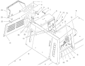 Seat Body & Side Panel Assembly Diagram and Parts List for 70089 220000001-220999999 - 2002 Toro Lawn Tractor