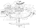 Mower Assembly-Recycler Diagram and Parts List for 70089 9900001-9999999 - 1999 Toro Lawn Tractor
