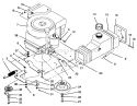 Engine Assembly Diagram and Parts List for 70080 6900001-6999999 - 1996 Toro Lawn Tractor
