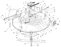 Cutting Unit Assembly Diagram and Parts List for 70122 200000001-200999999 - 2000 Toro Lawn Tractor