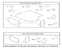 Gasket Assembly Engine Briggs and Stratton Diagram and Parts List for 70125 230000001-230999999 - 2003 Toro Lawn Tractor