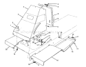 Front Tower Assembly Diagram and Parts List for 70141 59000001-59999999 - 1995 Toro Lawn Tractor