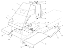 Front Tower Assembly Diagram and Parts List for 70142 69000001-69999999 - 1996 Toro Lawn Tractor