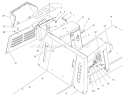 Seat Body & Side Panel Assembly Diagram and Parts List for 70142 69000001-69999999 - 1996 Toro Lawn Tractor