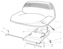 Seat Assembly Diagram and Parts List for 70171 210000001-210999999 - 2001 Toro Lawn Tractor