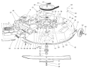 Mower Assembly - Recycler Diagram and Parts List for 70183 7900001-7999999 - 1997 Toro Lawn Tractor