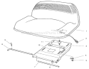 Seat Assembly Diagram and Parts List for 70183 7900001-7999999 - 1997 Toro Lawn Tractor