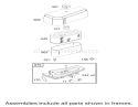 Air Cleaner Assembly Engine Diagram and Parts List for 70184 230000001-230999999 - 2003 Toro Lawn Tractor
