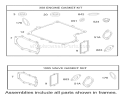 Gasket Assembly Engine Diagram and Parts List for 70184 230000001-230999999 - 2003 Toro Lawn Tractor