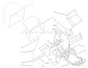 Seat and Rear Bag Assembly Diagram and Parts List for 70184 230000001-230999999 - 2003 Toro Lawn Tractor