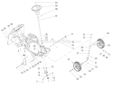 Front Axle and Steering Assembly Diagram and Parts List for 70185 240000001-240999999 - 2004 Toro Lawn Tractor