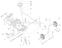 Front Axle and Steering Assembly Diagram and Parts List for 70186 250000001-250999999 - 2005 Toro Lawn Tractor