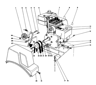 Engine Assembly Diagram and Parts List for 38035 6000001 - 6999999 Toro Snow Blower