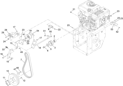 Auger Drive Assembly Diagram and Parts List for 38875 413000000 - 999999999 Toro Snow Blower