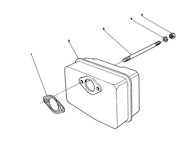Muffler Assembly(Engine Model No. 47pm1-4) Diagram and Parts List for 38180 2000001 - 2999999 Toro Snow Blower