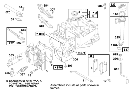 Engine Briggs & Stratton Model 12f802-1750-E1 Diagram and Parts List for 20776 8900001 - 8999999 Toro Lawn Mower