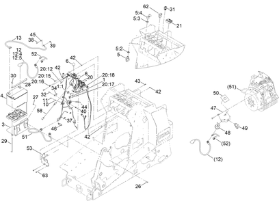 Electrical Assembly Diagram and Parts List for 22327 408000000 - 408833892 Toro Lawn Tractor Accessories
