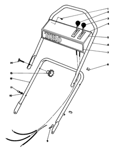 Handle Assembly Diagram and Parts List for 16299C 7000001 - 7999999 Toro Lawn Mower
