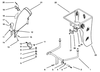Bag & Frame Assembly Diagram and Parts List for 79200 49000001 - 49999999 Toro Lawn Tractor Accessories