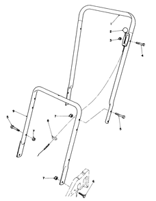 Handle Assembly Diagram and Parts List for 22025 4000001 - 4999999 Toro Lawn Mower