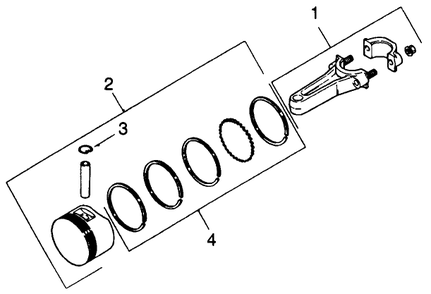 Piston & Rod-Kohler Engine Model No. Mv18s-Type 58543 Diagram and Parts List for 30190 10000001 - 19999999 Toro Lawn Tractor Accessories