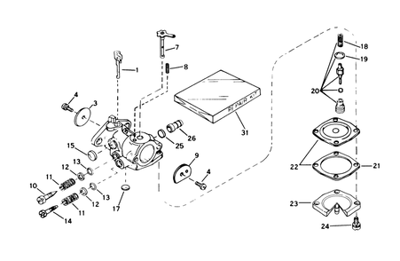 Carburetor No. 632142a Diagram and Parts List for 38165 7000001 - 7999999 Toro Snow Blower