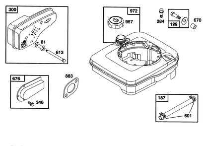 Engine Briggs & Stratton Model 127702-0645-01 Diagram and Parts List for 16400 6900001 - 6999999 Toro Lawn Mower