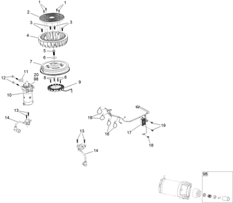 Ignition And Cooling Fan Diagram and Parts List for 74454 400000000-999999999 Toro Lawn Tractor