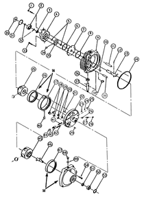 Transmission Assembly Diagram and Parts List for 73401 4900001 - 4999999 Toro Lawn Tractor