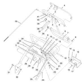 Handle & Control Panel Assembly Diagram and Parts List for 30177 795101 - 799999 Toro Lawn Tractor Accessories
