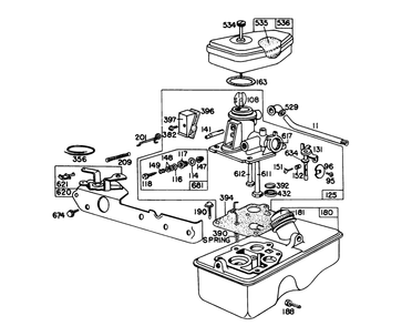 Carburetor Assembly Model 390065 For 21" Hand Propelled Model 16155 For 21" Self-Propelled Model 16287 Diagram and Parts List for 16155 8000001 - 8999999 Toro Lawn Mower