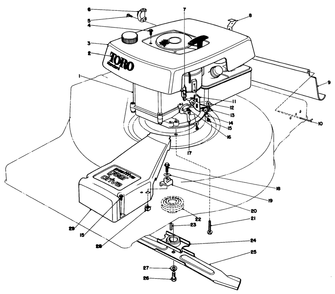 Engine Assembly-Model 16870 Diagram and Parts List for 16870 0000001 - 0999999 Toro Lawn Mower