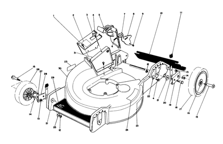 Housing Assembly Diagram and Parts List for 20746C 8000001 - 8999999 Toro Lawn Mower
