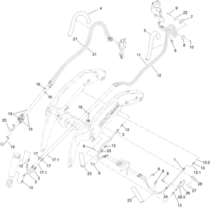 Loader Hydraulic Assembly Diagram and Parts List for 22327 412900000 - 999999999 Toro Lawn Tractor Accessories
