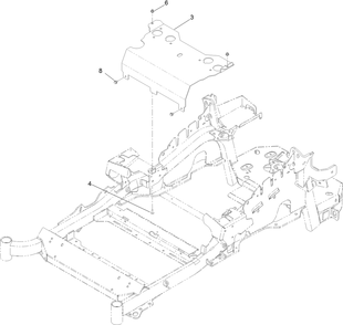 Seat Mount Assembly Diagram and Parts List for 75969TE 402080000-403099999 Toro Lawn Mower
