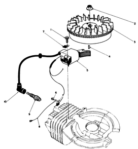 Flywheel & Magneto Assembly (Engine Model No. 47pk9) Diagram and Parts List for 38186 0000001 - 0999999 Toro Snow Blower