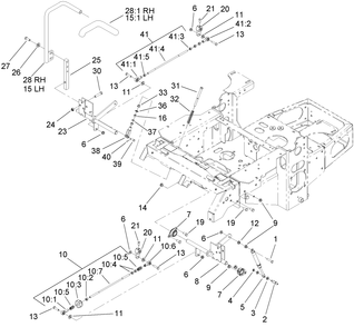 Motion Control Assembly Diagram and Parts List for 74410 (270000001-270002000)(2007) Toro Lawn Mower