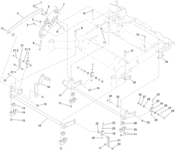 Deck Lift Assembly Diagram and Parts List for 74141 (316000001-316999999)(2016) Toro Lawn Mower
