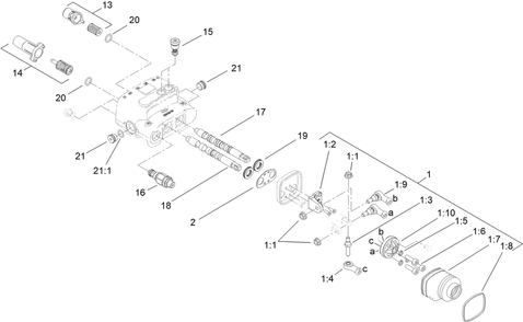 Two Spool Valve Assembly No. 144-7354 Diagram and Parts List for 22324 409930000 - 410299999 Toro Lawn Tractor Accessories